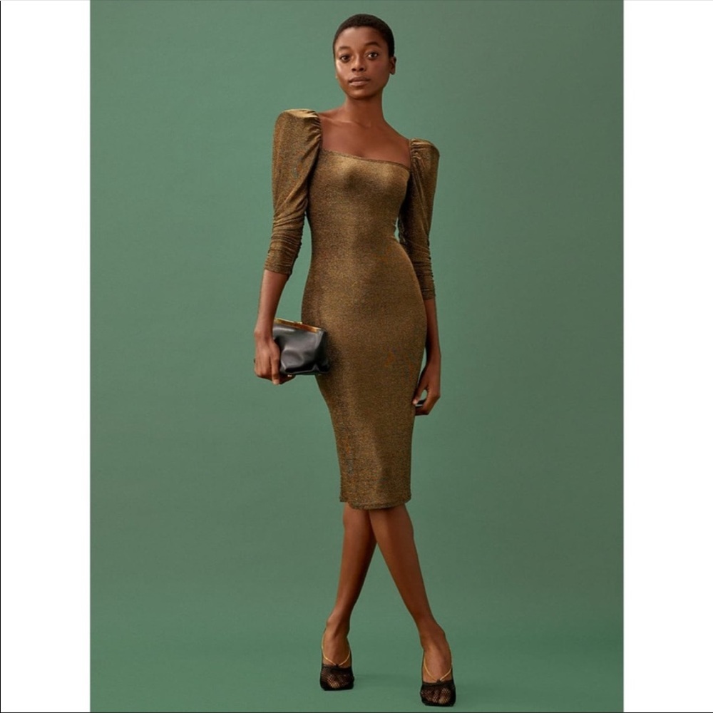 NWT Reformation Rahm Sparkle Dress